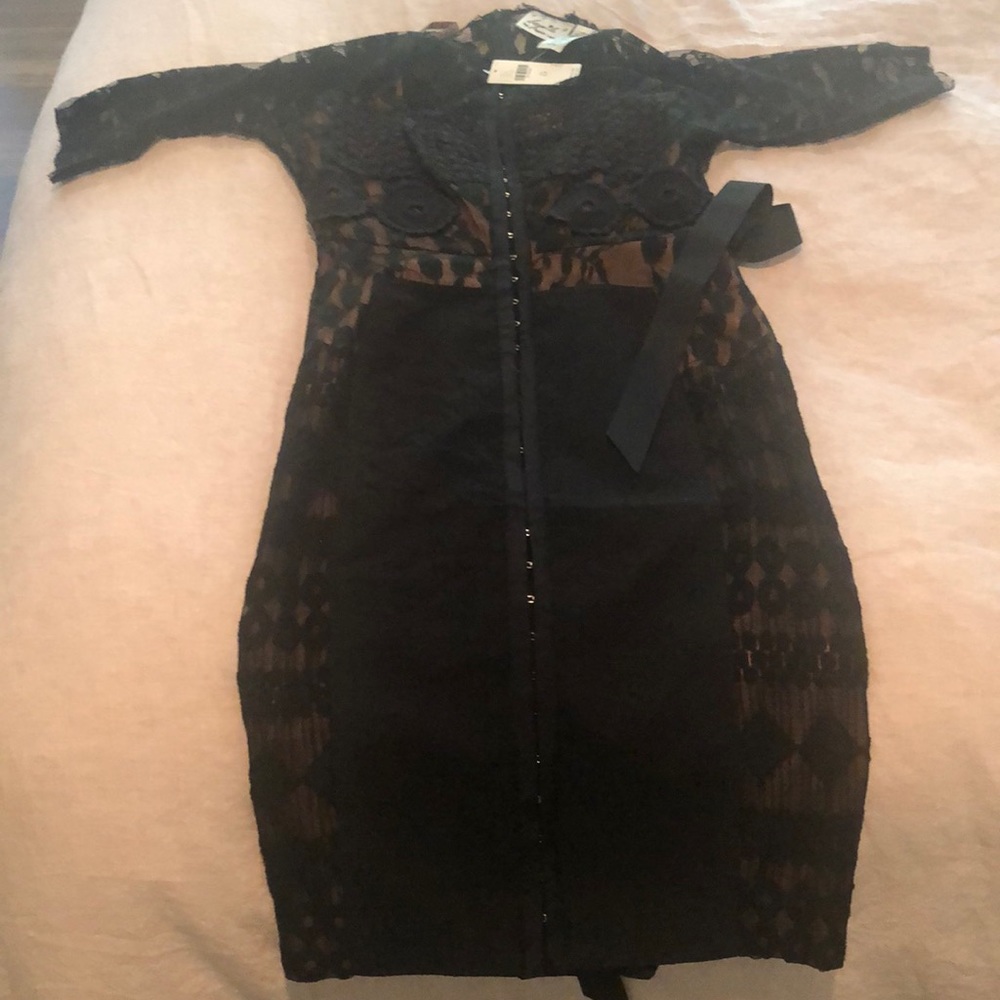 Black lace dress